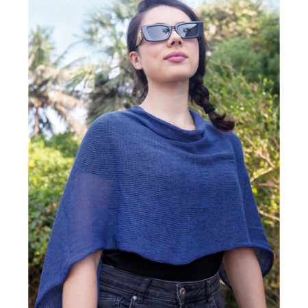 BU6110-ind Poncho Belle Indigo