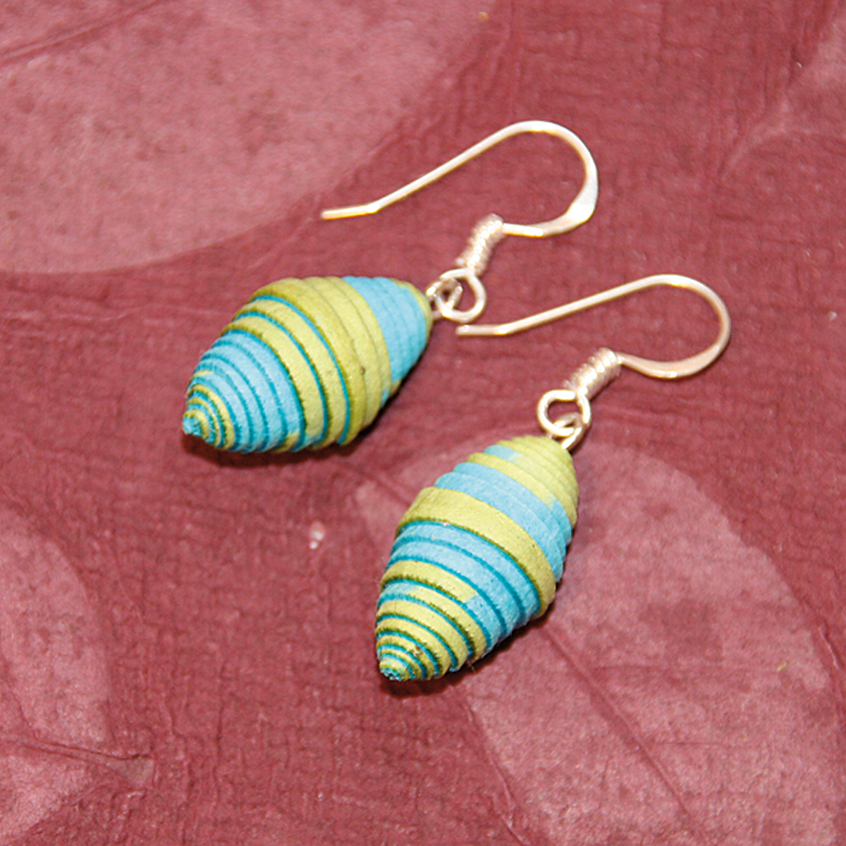 ER05-tueg Ohrringe Duo-Spindel Tükis-Grün