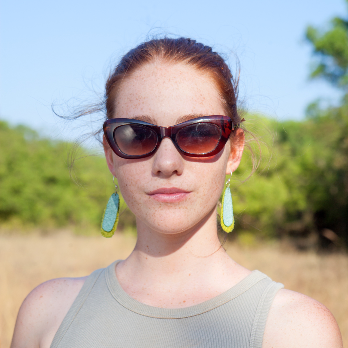 ER119-gr Ohrringe Eve Grün-Ocean