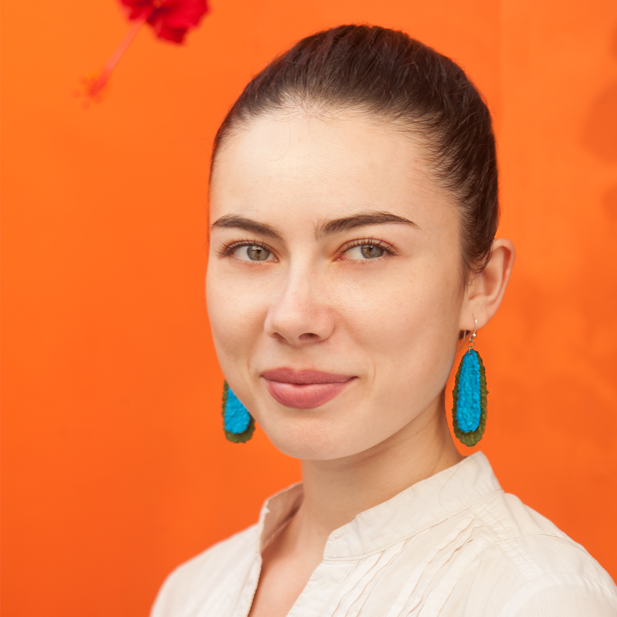 ER119-pe Ohrringe Eve Petrol-Türkis