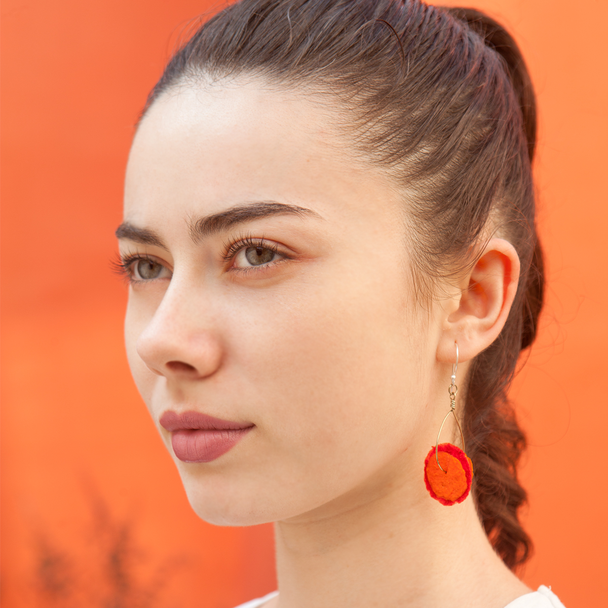 ER121-ro Ohrringe Stella Rot-Orange