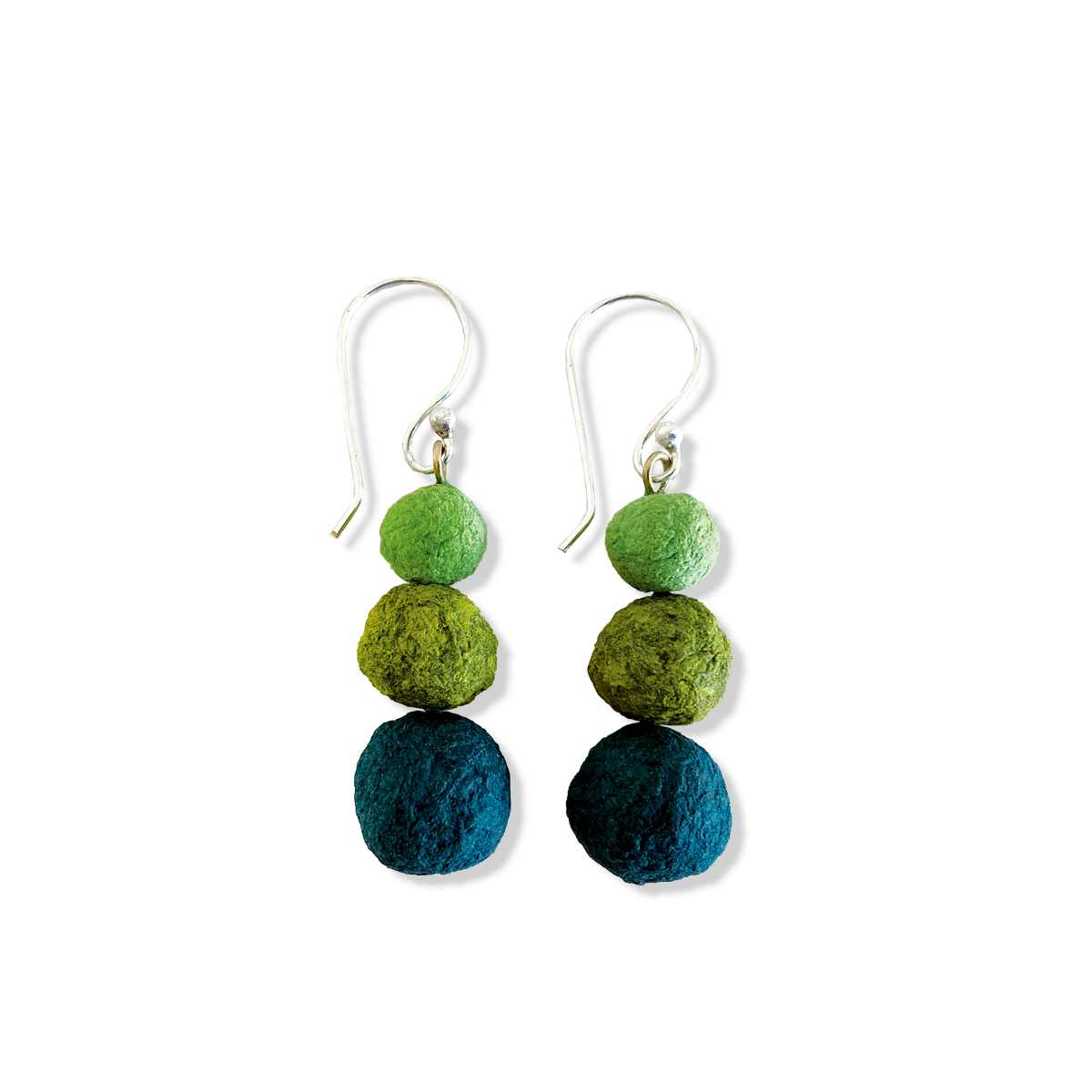 ER80-gr Ohrringe Rainbow Grüntöne