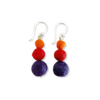 ER80-ro Ohrringe Rainbow Rottöne