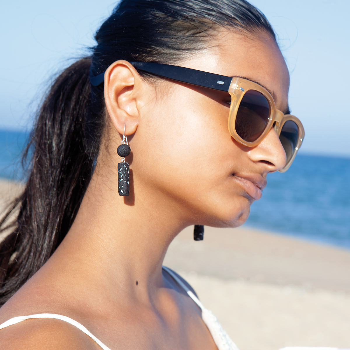 ER92-rsw Ohrringe Tooba Schwarz