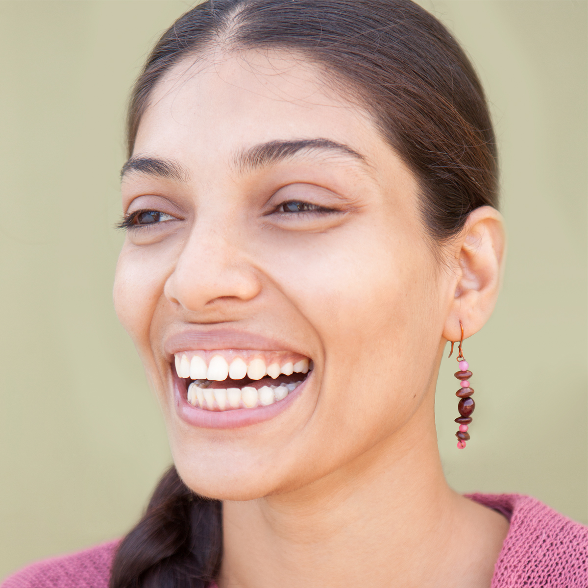 M82A Beejika Ohrringe Gandari Pink-Kupfer