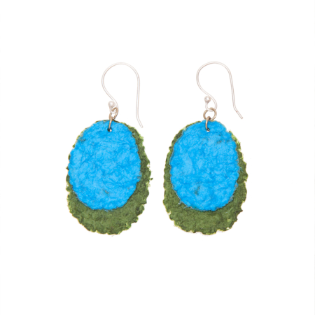 ER118-pe Ohrringe Viola Petrol Türkis