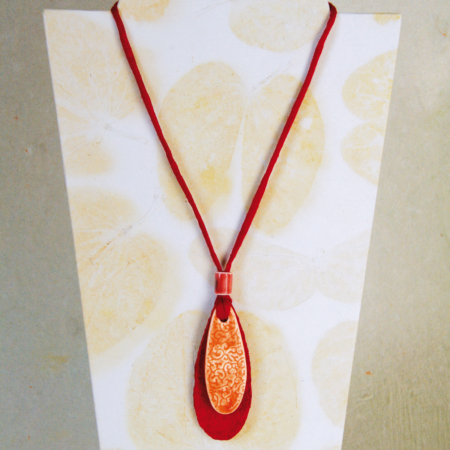 NL40-ro Halskette Kamalam Rot