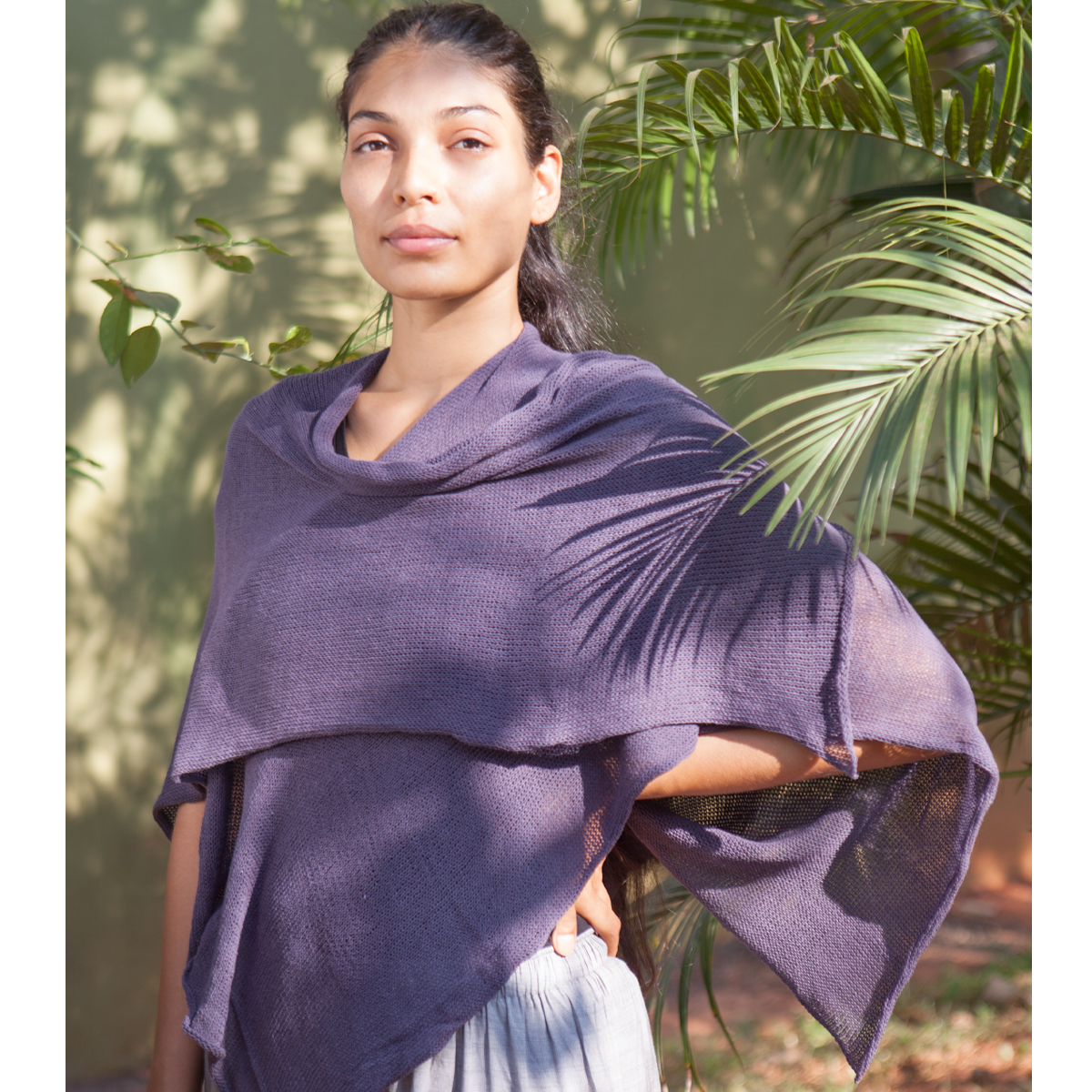 WR6110-blgr Kimono Mira Blaugrau