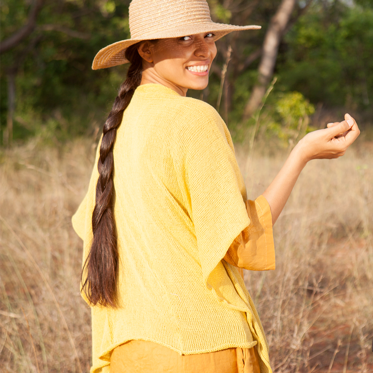 WR6110-ge Kimono Mira Sonnengelb