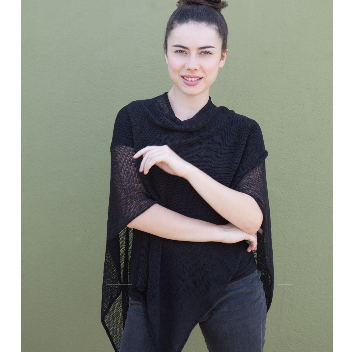 WR6110-sw Kimono Mira Schwarz