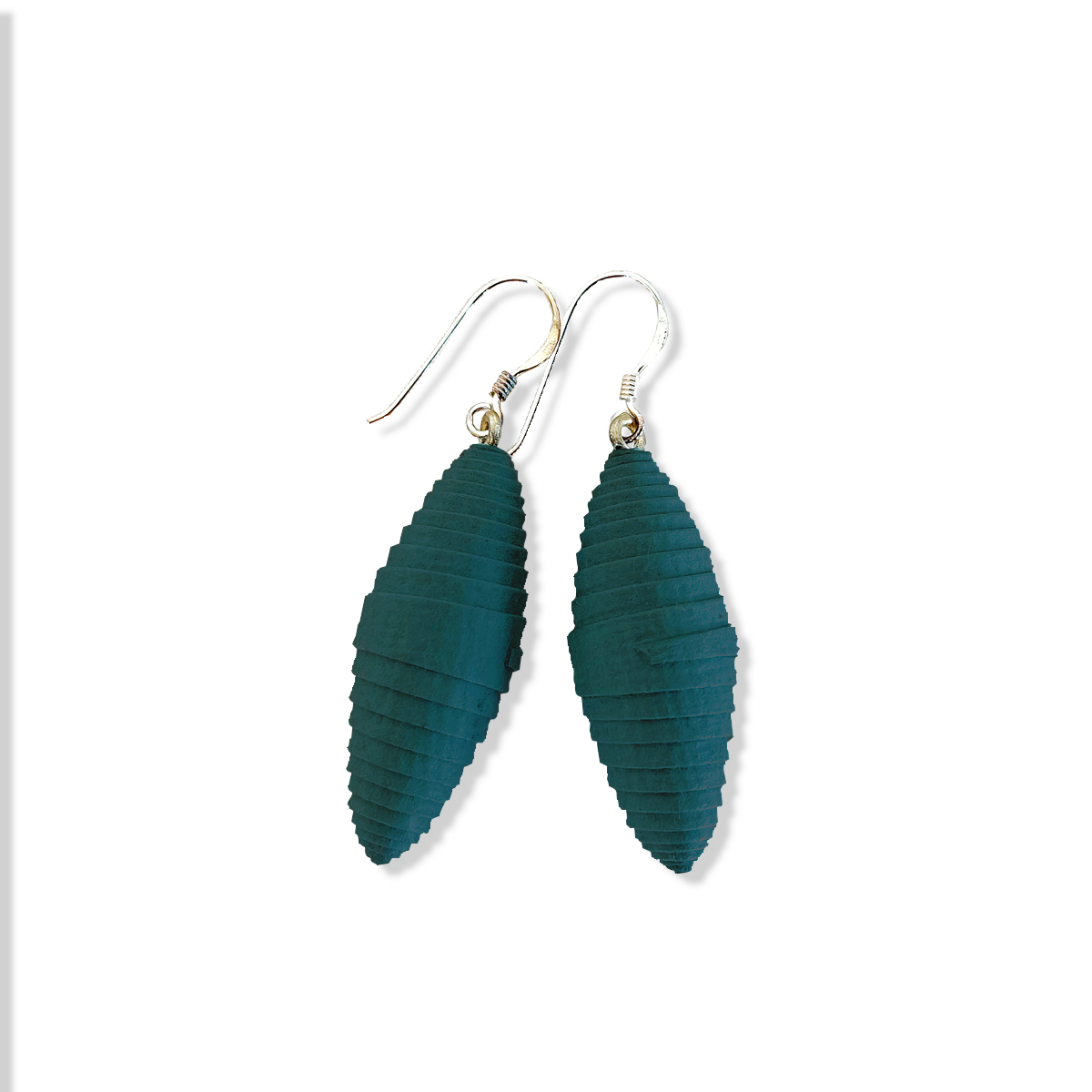 ER02-pe Ohrringe Spindel Petrol