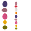 GD04-bu Girlande Eier bunt