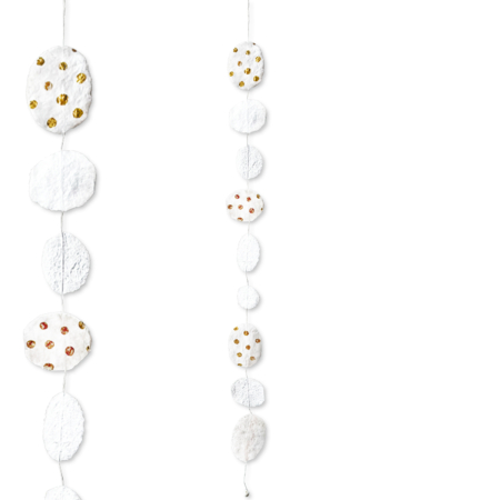 GD04-wh Girlande Eier Weiß/Gold