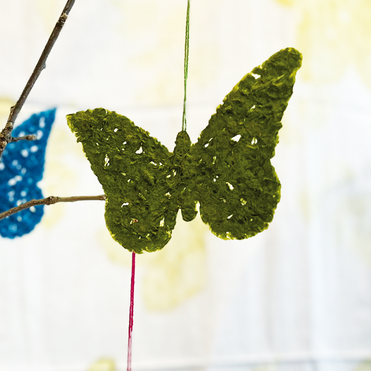 SM01-gr Anhänger Schmetterling Grün