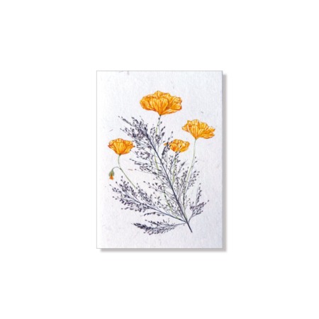 PU425b_Grusskarte_Hand-painted_Gelbe-Blumen