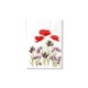 PU425d_Grusskarte_Hand-painted_orangene-und-violette-Blueten