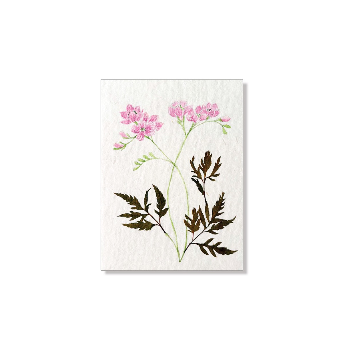 PU425g_Grusskarte_Hand-painted_rosa_Blueten PU425g_Grusskarte_Hand-painted_rosa_Blueten